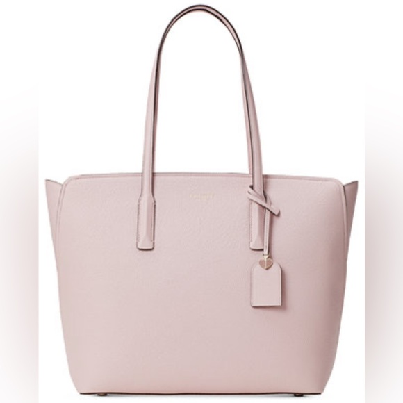 KATE SPADE ♠️ New York "Margaux" LIGHT PINK LEATHER TOTE BAG & WALLET SET🌟EUC🌟 - Picture 1 of 17